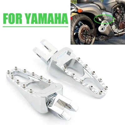 For Yamaha YZF R1 1998-1999 & R6 Pair Chrome Rear Passenger Foot Pegs Footrests - Image 1 of 4