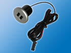 USB Einbaudoppelsteckdose | Rund | Silber | 2fach | Ladesteckdose | 12-24V/5VDC