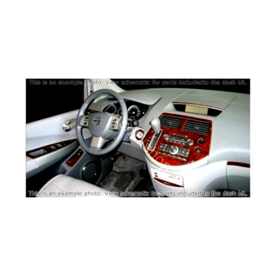 NISSAN QUEST FIT 2007 2008 2009 2010 SET CHERRY BURL WOOD ALUMINUM DASH TRIM KIT - Image 1 of 4