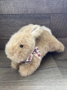 Gund Hopper Easter Baby Bunny Rabbit 10" Plush 3650 Vintage Light Brown Ribbon - Picture 1 of 5