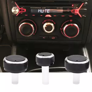 Panel Turning Switch Knob Buttons For VW Golf 4 3Pcs Heater A/C Control Knob - Picture 1 of 14
