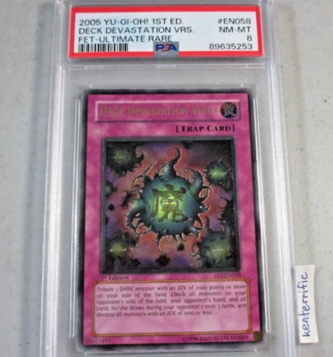 PSA 8 Deck Devastation Virus FET-EN058 1st Ed Ultimate Rare YuGiOh English 2005 - Image 1 of 4