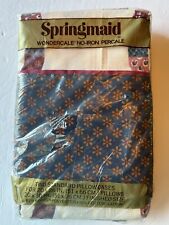 NIP Springmaid Wondercale VTG No-Iron Percale 2 Standard Pillow Cases Patchwork