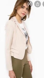 Patrizia Pepe Giacca Con Rouches Color Cuban Sand O Nera - Foto 1 di 12
