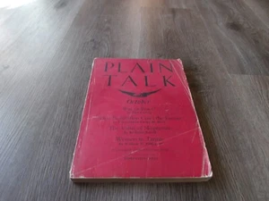 VINTAGE  OCTOBER 1928 PLAIN TALK  MAGAZINE - Picture 1 of 5