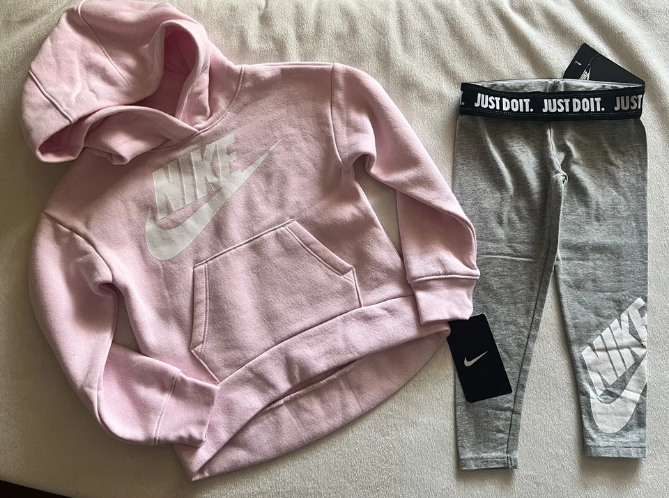 Nike Sportswear Little Girl's 套衫 连帽衫 折叠式打底裤套装 — 第 1/4 张图片