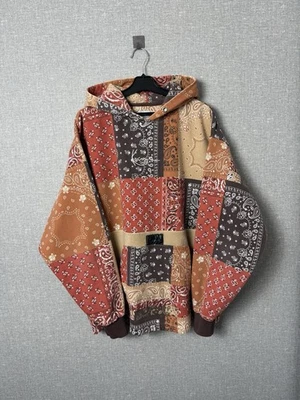 Karl Kani Patchwork Bandana Sudadera con Capucha Centro Logo Polar Detalles Todo Estampado Paisley Foto 1 de 4