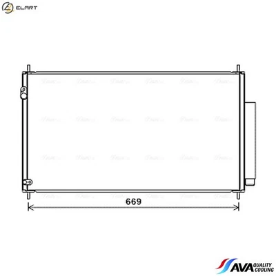 CONDENSER AIR CONDITIONING HD5290D FOR HONDA CIVIC/IX/Tourer N22B4 2.2L 4cyl - Image 1 of 4