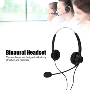 H360DUSB Double Sided Headset Black Volume Adjustment USB Business Headset SG - Picture 1 of 22