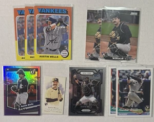 Austin Wells RC Lot (10) 2024 Topps Panini Mini Variation Foil Parallel Yankees - Picture 1 of 1