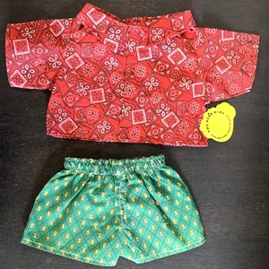 Old/New Stock - Bear Kids Factory 2pc BEAR Shirt & Shorts Fits Most 26-55cm EUC - Foto 1 di 6