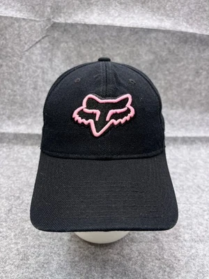 Boné Fox Racing alça traseira adulto tamanho único preto rosa mistura de lã motocicleta - Imagem 1 de 4