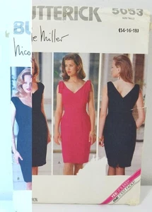 Butterick Sewing Pattern 5053 Misses Dress Semi-formal Sz 14-18 UNCUT 1990 - Picture 1 of 6
