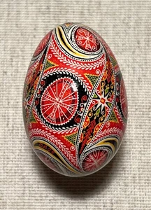 Real Ukrainian Easter Egg. Pysanka Pysanky by Oleh Kirashchuk. Goose Egg. (#5) - Picture 1 of 6