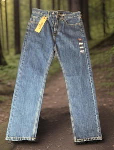 Vintage Levi's 505 Straight Leg Size 31x30 Dark Blue Denim 2002 - Picture 1 of 10