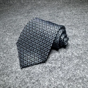 Corbata de cuello Brooks Brothers para hombre azul negro eslabón de cadena 100 % seda hecha en EE. UU. 346 - Imagen 1 de 7