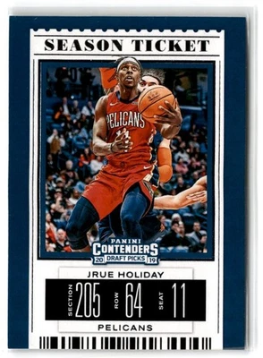 2019 Panini Contenders Draft Picks Ticket Blue Foil Jrue Holiday Basketball Card - Image 1 of 2