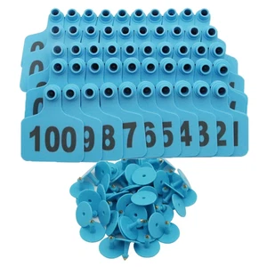Cattle Ear Tags Large Plastic Livestock Ear Tag Marker for Pig Goat Cattle Cow A - Picture 1 of 12