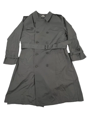 Vtg 80's Oleg Cassini Fleece Lined Double Breasted Trench Rain Overcoat - 46R - Image 1 of 4