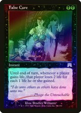 False Cure FOIL Onslaught HEAVILY PLD Black Rare MAGIC GATHERING CARD ABUGames