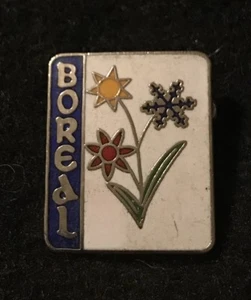 Pin de esquí BOREAL vintage 1979 Lake Tahoe CALIFORNIA estación de esquí recuerdo de viaje - Imagen 1 de 3