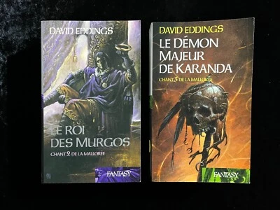 # lot 2 livres Fantasy - David EDDINGS - Saga MALLORÉE - Tomes 2 et 3 - Photo 1/3