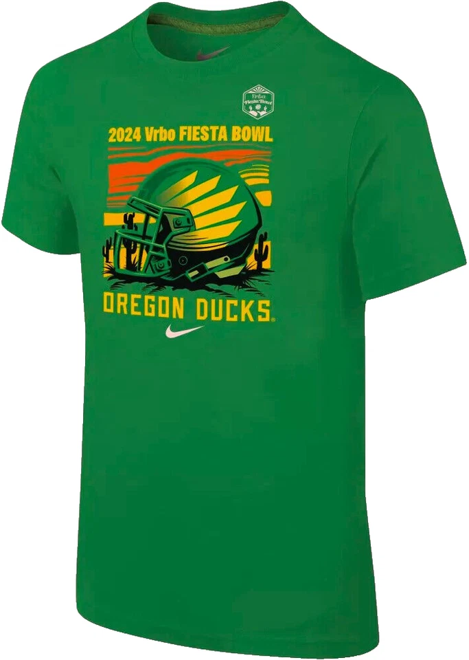 Nike Youth 2024 Fiesta Bowl Bound Oregon Ducks T-Shirt, Green, S - Image 1 of 1