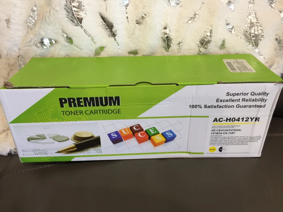 Premium Toner Cartridge AC-H0412YR Yellow Replaces HE-CE412A/CC532A HPLaser Jet