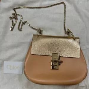 Chloe Drew Schultertasche Leder Beige Original I021838 - Bild 1 von 7