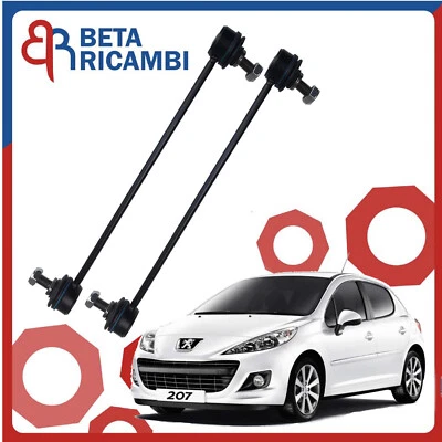 Tiranti Barra Stabilizzatrice Peugeot 207 Biellette Puntoni Anteriori 2 Pz - Immagine 1 di 4