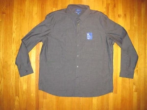 APT . 9 Premier Flex No Iron Slim Fit Dark Gray Long Sleeve Dress Shirt 2X NWT - Picture 1 of 8