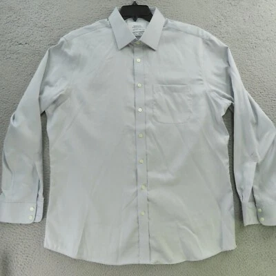Charles Tyrwhitt Shirt Men 18 2XL Gray Weave Long Sleeve Button Up 37 - Image 1 of 4