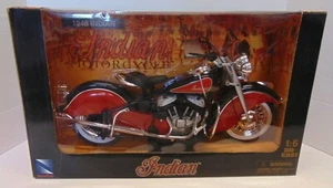 NewRay RoadRider 1948 Indian Motorcycle black & red 1:6 Scale 53603 NIB - Picture 1 of 4