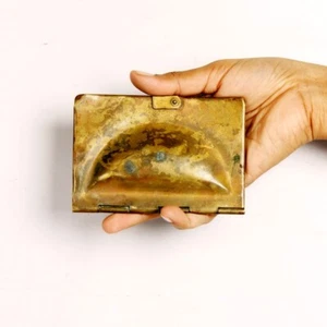 18c Vintage Rectangular Brass Cookie Maker Mould Box Collectible - 11014 - Picture 1 of 7