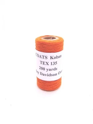 COATS Koban Tex 135 Thread / 100, 200 or 500 yd spools Harley Davidson Orange - Image 1 of 2