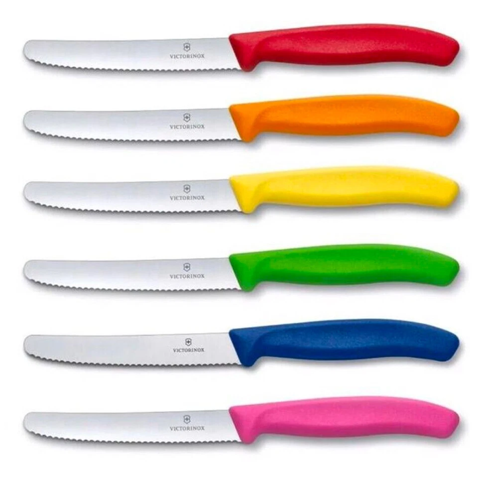 Victorinox Steak & Tomato 11cm Cuchillo Pistola Agarre Juego x 6 Cuchillos Colorido Foto 1 de 1