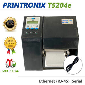 Printronix TermaLine T5000 T5204e Thermal Transfer Label Printer LAN Serial