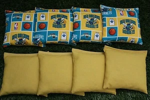 Cornhole Bean Bags Set of 8 ACA Regulation Bags NBA NEW ORLEANS HORNETS - Picture 1 of 1