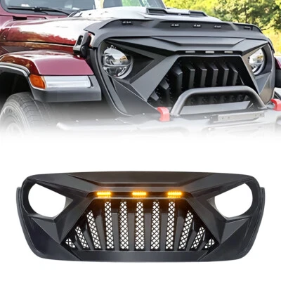 Parrilla de parachoques delantera Goliath con luces LED para Jeep Wrangler JL JT 2018-2024 Foto 1 de 4