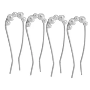 4 Pcs U Shaped French Hair Pin Hairpins Chignon Pin Vintage Hair Sticks Buns ... - Picture 1 of 9