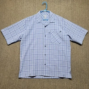 BlackHawk! Shirts Mens Large Warrior Wear Tactical 1700 Button Shirt Blue Plaid - Picture 1 of 11