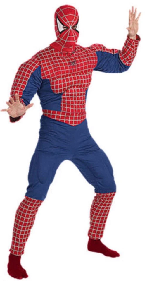 NUEVO DE LUJO ADULTO Increíble Spiderman 2 XL 42-46 Marvel Halloween Traje Disfraz Foto 1 de 3