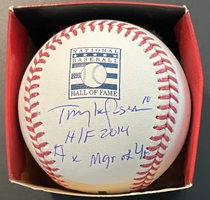 Tony LaRussa Autograph Signed HOF Logo Baseball W/ HOF 14, 4x Mgr of Yr NO COA - Picture 1 of 1