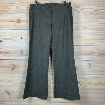 Pantalones Twelfth Street Cynthia Vincent Mujer 10 Lana Pierna Ancha Pantalón Carrera Foto 1 de 4