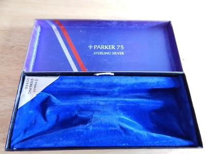 De colección - Caja de regalo Parker 75 "Plata de ley" 2 ranuras - Sin bolígrafos Foto 1 de 3