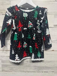 Girls Size 18-24m Black Holiday Dress - Good Used Condition - Picture 1 of 2