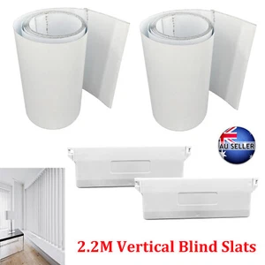 2PCS Vertical Blind Slats Curtain & 127mm Bottom Weights for Doors and Windows - Picture 1 of 13