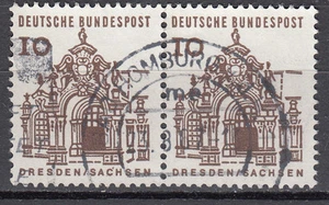 BRD 1964 Mi. Nr. 454 Waagerechtes Paar Gestempelt (18208) - Bild 1 von 1