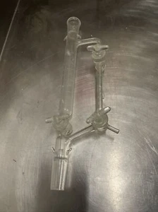 Chemglass Glas variabler Rückfluss Vakuum Destillationskopf 14/20, 10/18 PTFE STPK - Bild 1 von 3