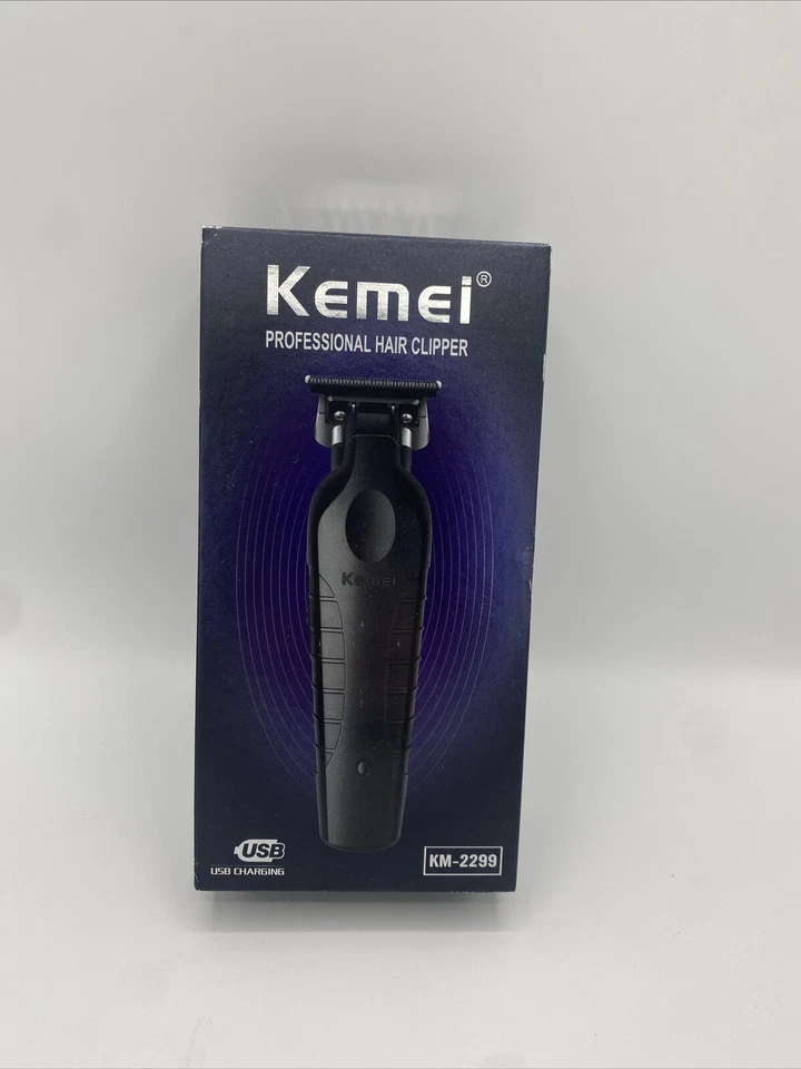 Kemei KM-2299 Cordless Hair Trimmer Zero Gapped T-Blade Barber Clipper